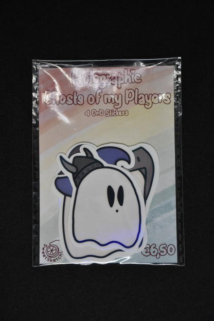 Holografisch Ghosts of my Players los - TTRPG Sticker