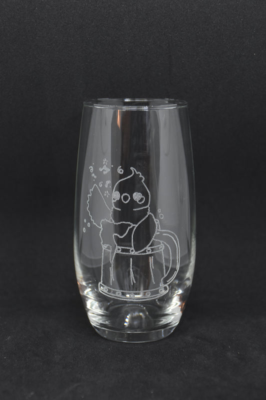 Bard Bird Cartoon - TTRPG Engraved Glasses