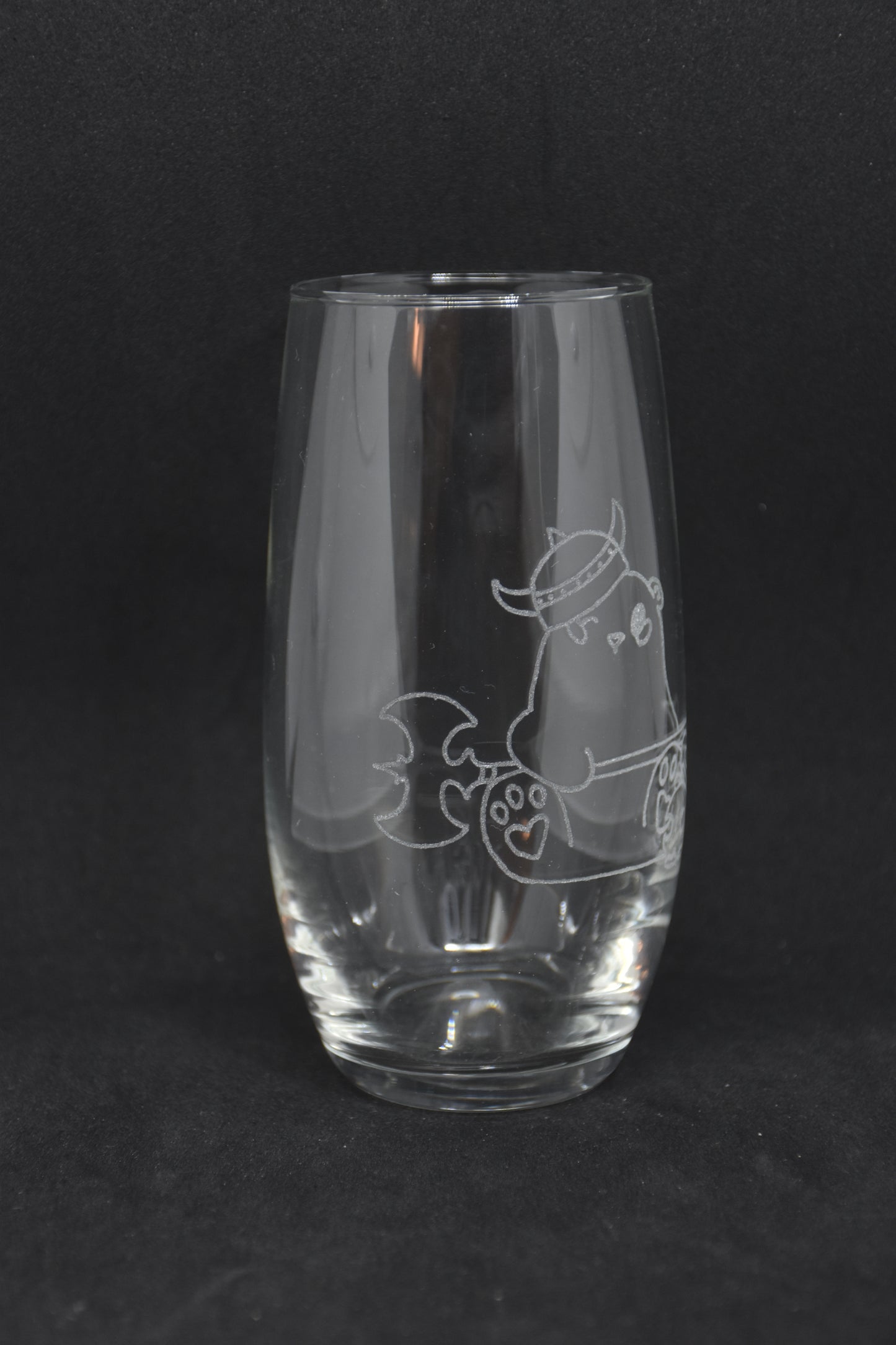 Barbarian Bear Cartoon - TTRPG Engraved Glasses