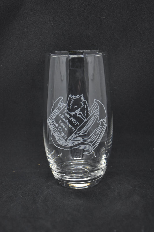 Book Dragon - Fantasy Engraved Glasses