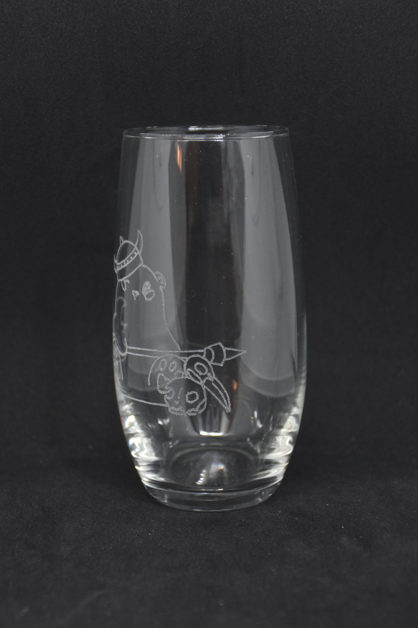 Barbarian Bear Cartoon - TTRPG Engraved Glasses