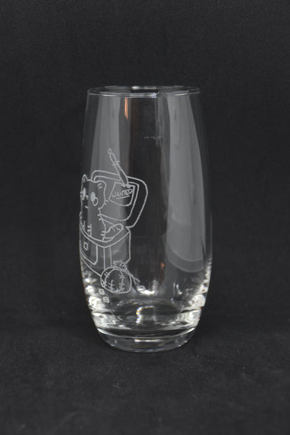 Rogue Cat Cartoon - TTRPG Engraved Glasses