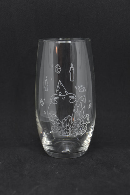 Wizard Frog Cartoon - TTRPG Engraved Glasses
