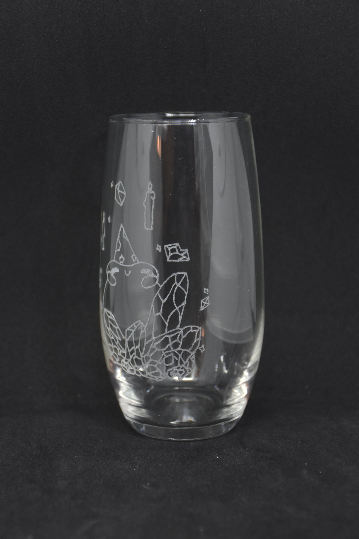 Wizard Frog Cartoon - TTRPG Engraved Glasses