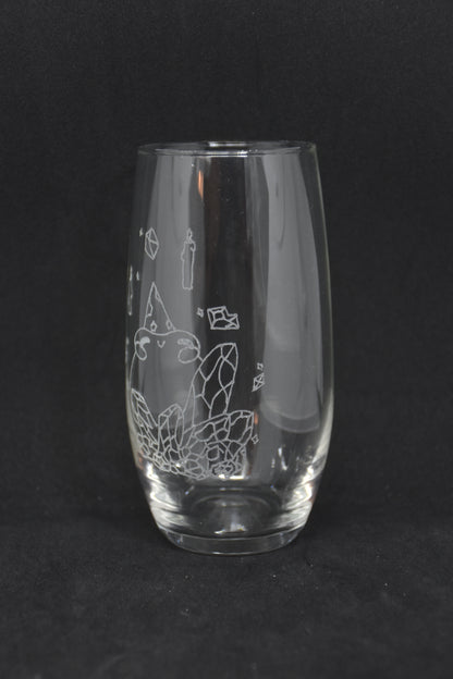 Wizard Frog Cartoon - TTRPG Engraved Glasses