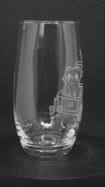 Rogue Cat Cartoon - TTRPG Engraved Glasses
