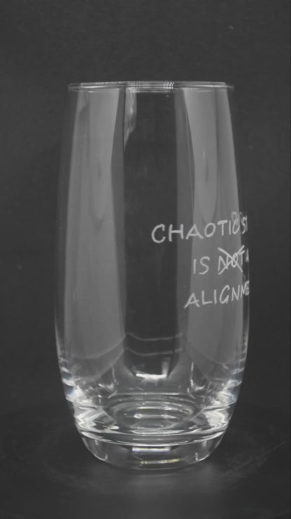 Chaotic Stupid is -not- an alignment - TTRPG Gegraveerde Glazen