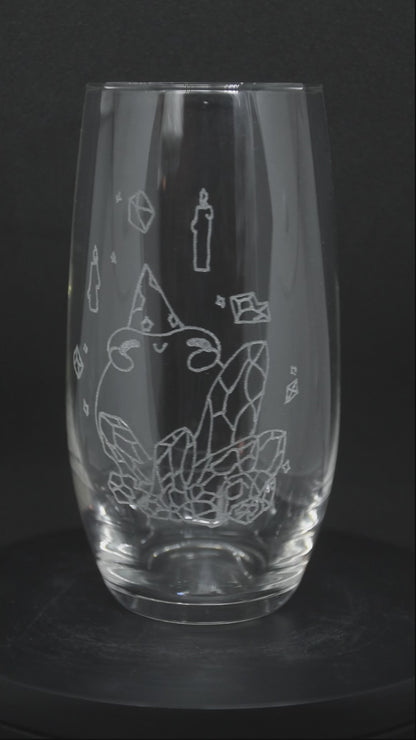 Wizard Frog Cartoon - TTRPG Engraved Glasses